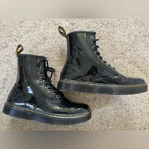 Dr. Martens Black Patent Lace-Up Boots